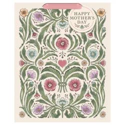 Hallmark Large Mother's Day Gift Bag Painted Flower & Leaves 13 Inch