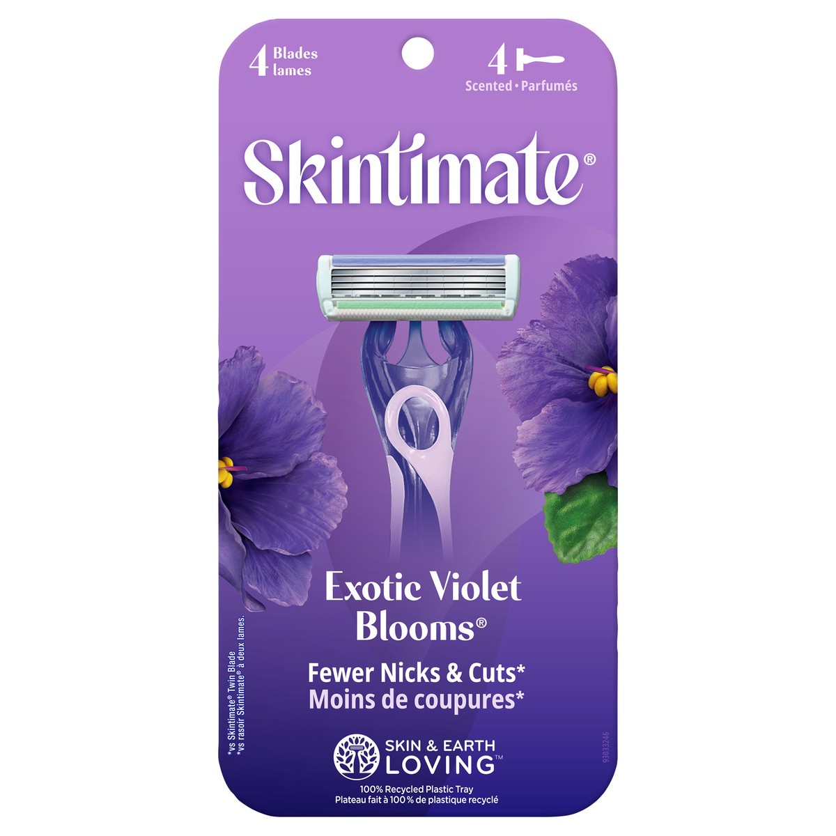 slide 1 of 25, Skintimate Exotic Violet Blooms Disposables, 4 ct