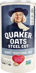 Quaker Oatmeal, 100% Whole Grain Oats, Steel Cut, Hearty Traditional