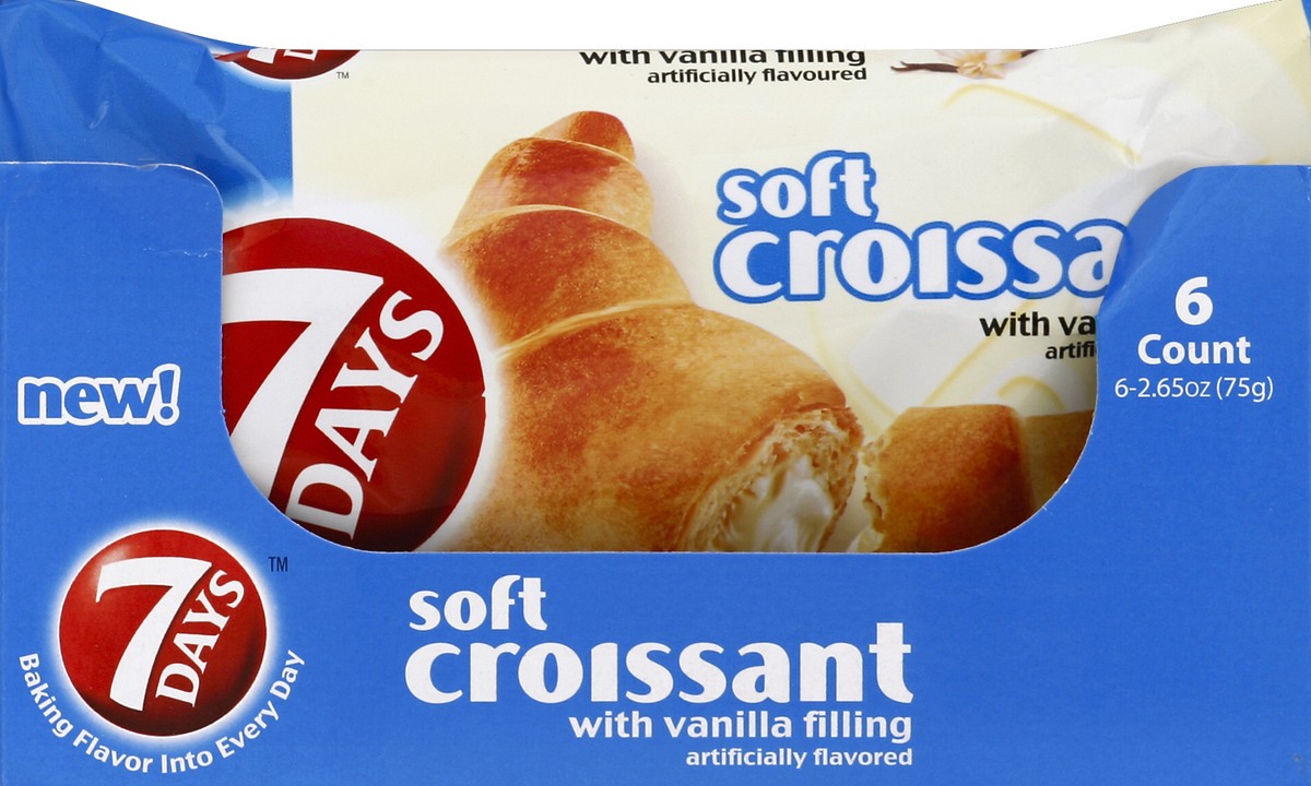 slide 1 of 1, 7DAYS Soft Croissant 6 ea, 1 ct