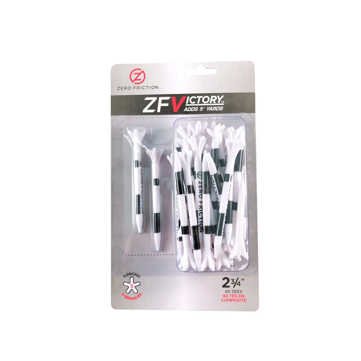 slide 1 of 5, Zero Friction Victory 5-Prong Golf Tees, 2-3/4", 2.75 in