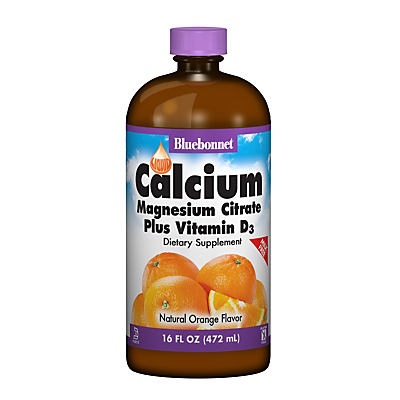 slide 1 of 1, Bluebonnet Nutrition Calcium Magnesium Citrate Plus Vitamin D3, 16 fl oz