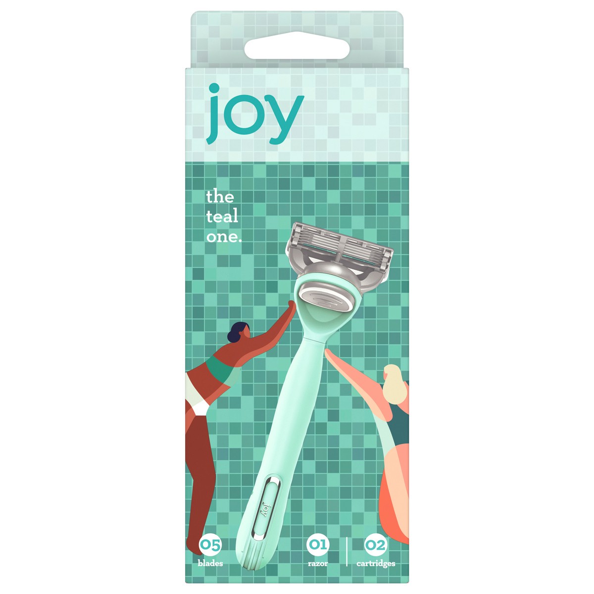 slide 1 of 2, Joy 2Up Razor Set Teal, 1 ct