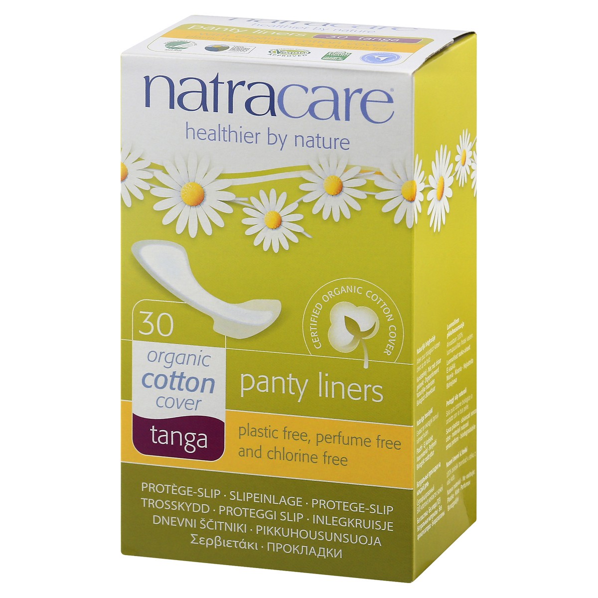slide 3 of 4, Natracare Panty Liners Tanga, 30 ct