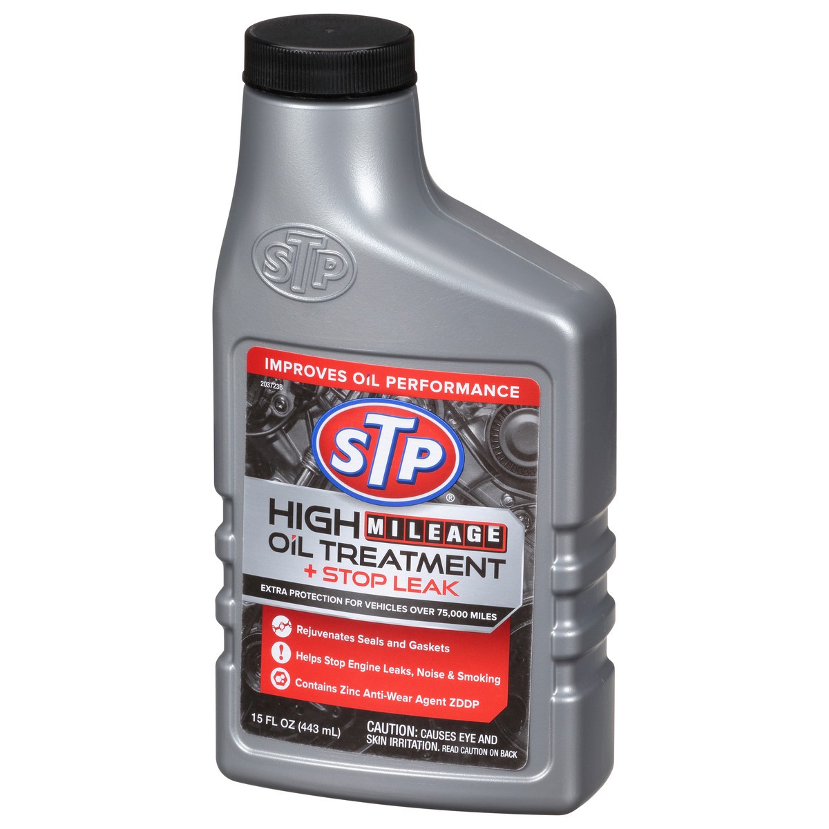 slide 8 of 9, STP High Mileage Oil Treatment + Stop Leak - 15 FL OZ, 15 fl oz