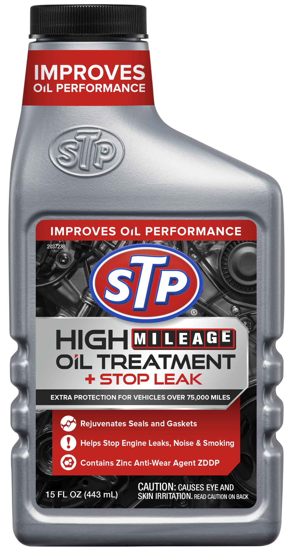 slide 1 of 9, STP High Mileage Oil Treatment + Stop Leak - 15 FL OZ, 15 fl oz