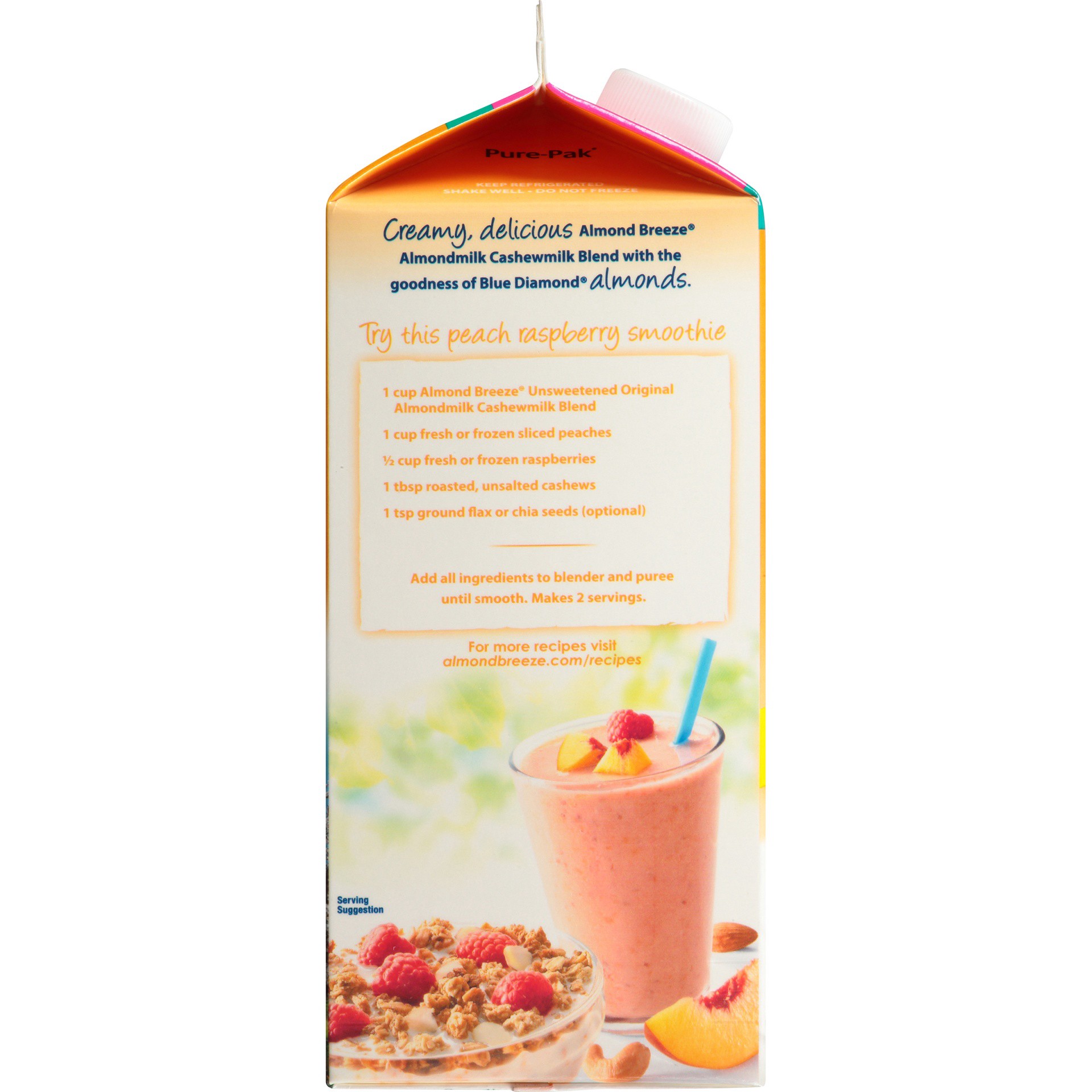 slide 7 of 8, Almond Breeze Original Unswtn Almnd Cshw Blend Milk, 64 oz
