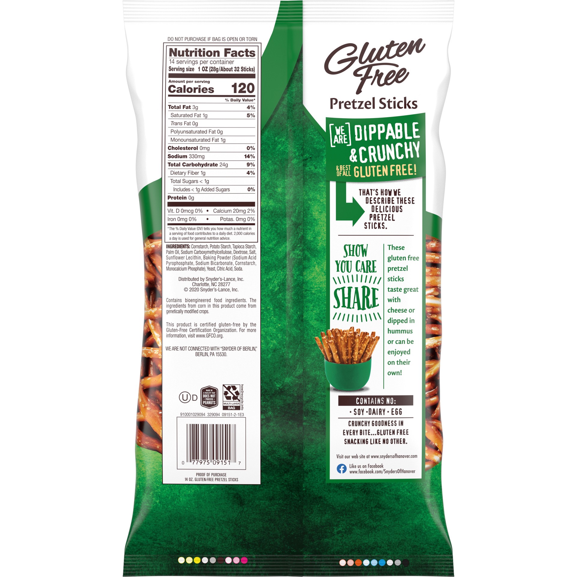 slide 3 of 5, Snyder's of Hanover Gluten Free Pretzel Sticks, 14 Oz, 14 oz