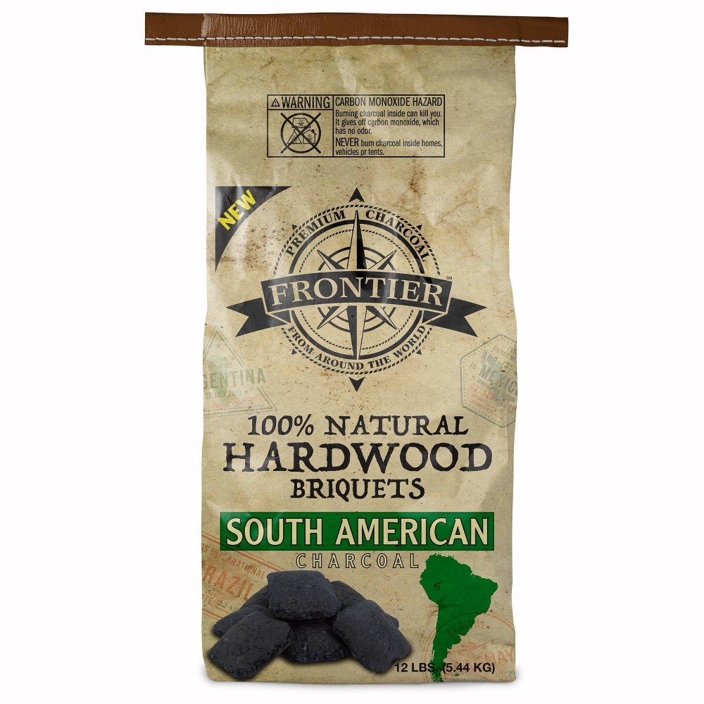 slide 2 of 9, Frontier Charcoal Briquets Hardwood South American, 12 lb