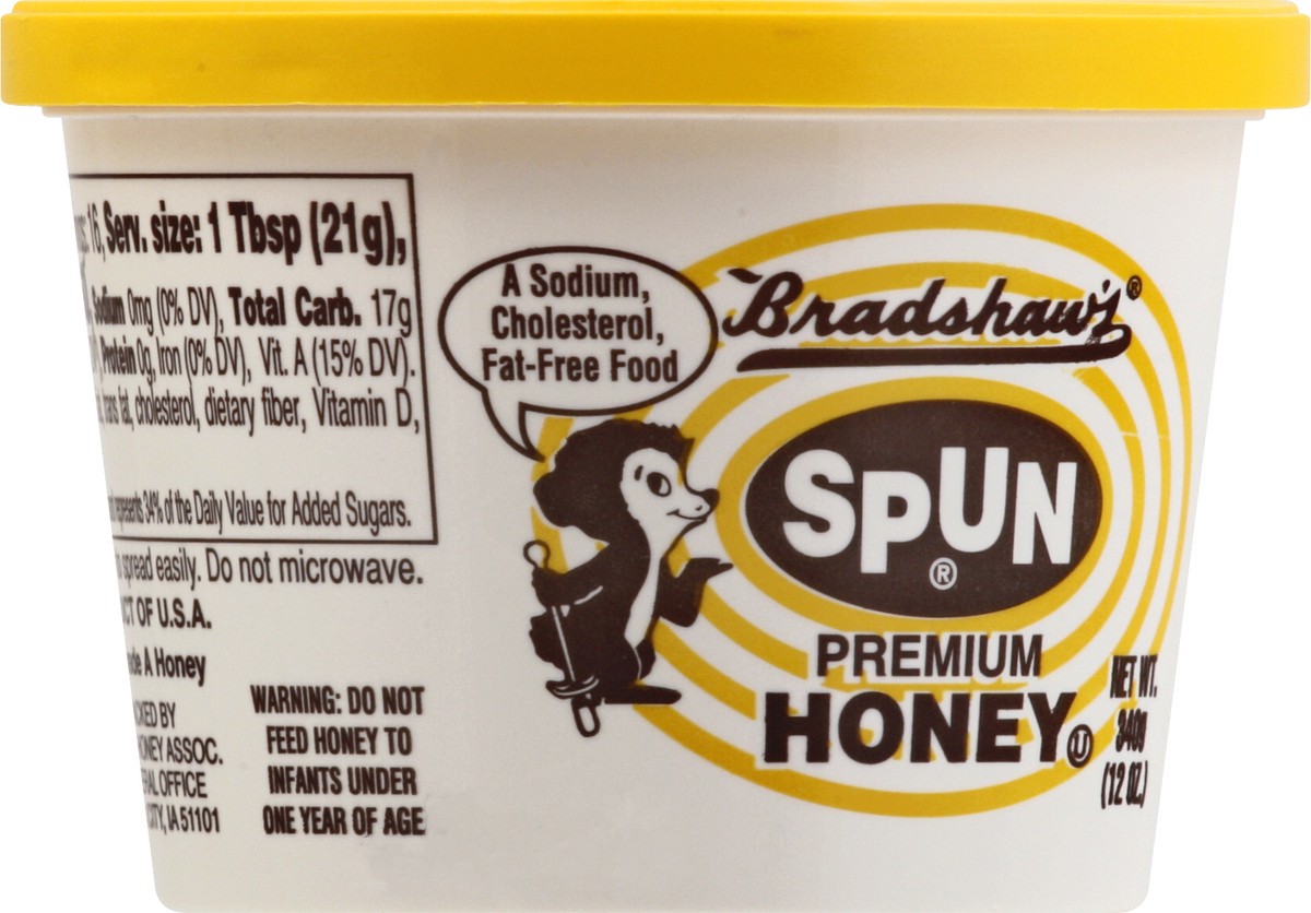 slide 4 of 9, Bradshaw's Spun Premium Honey, 12 oz