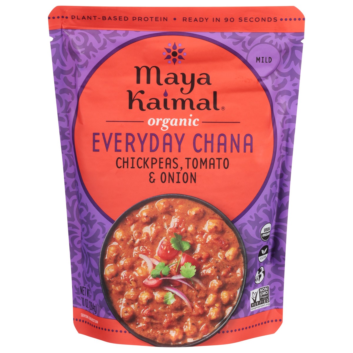 slide 1 of 9, Maya Kaimal Org Chana Tomato Onion, 10 oz