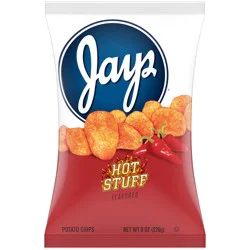 Jays Hot Stuff Flavored Potato Chips - 8 oz Bag