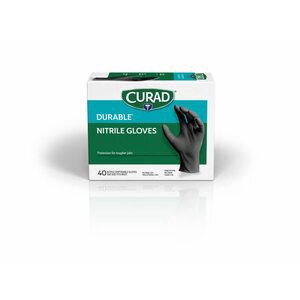 slide 1 of 1, Curad, Durable Osfm Nitrile Exam Gloves, 40 Ct, 1 ct