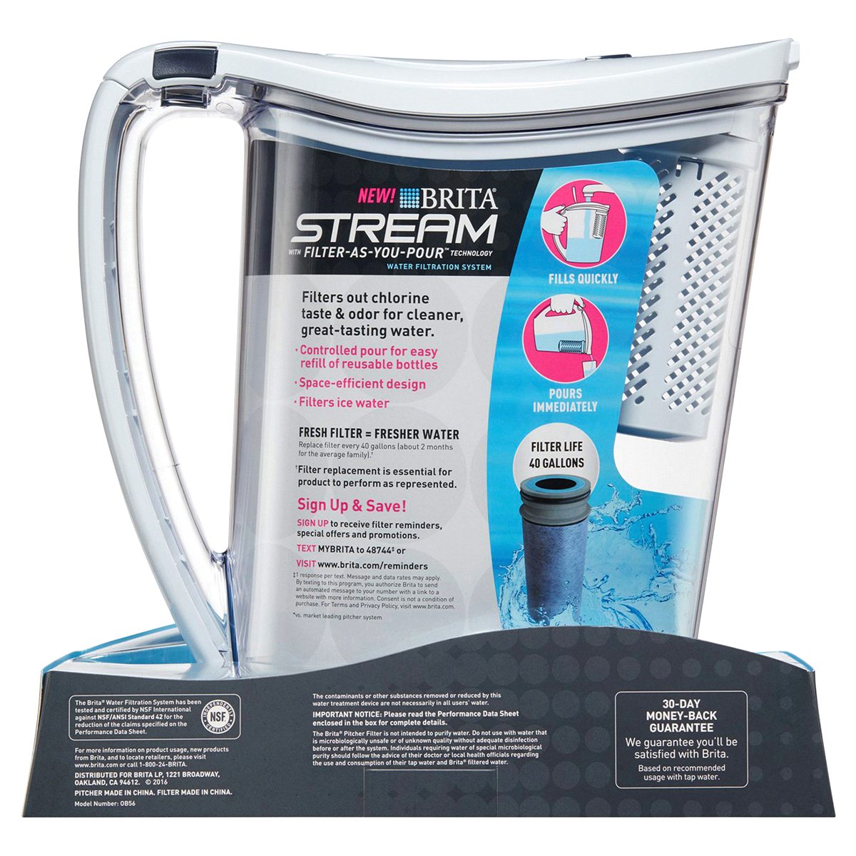 slide 9 of 11, Brita Stream Hydro Filter as You Pour Water Pitcher 10 Cup, 1 ct