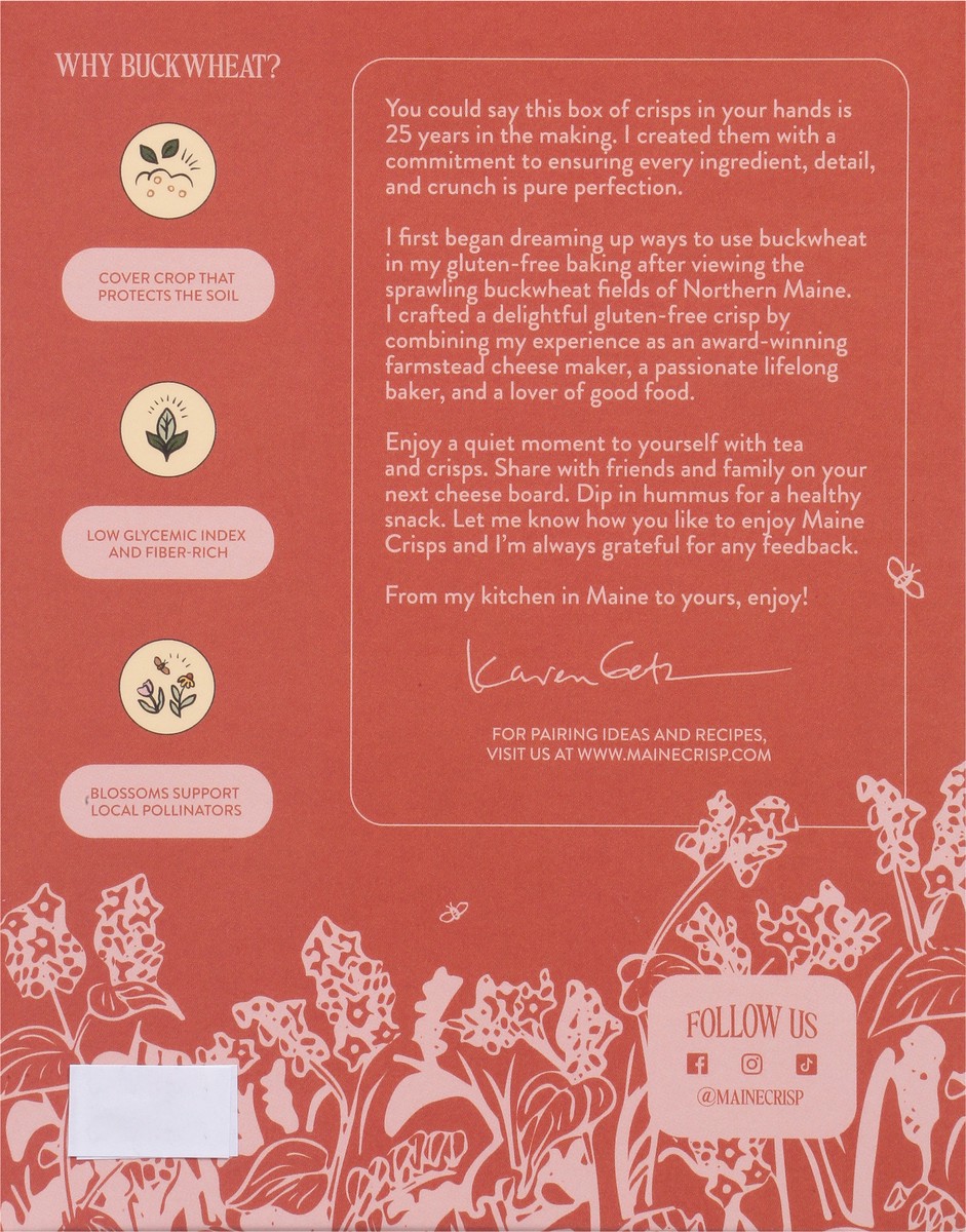 slide 9 of 9, Maine Crisp Cranberry Almond Buckwhat Crisp Crackers, 4 oz