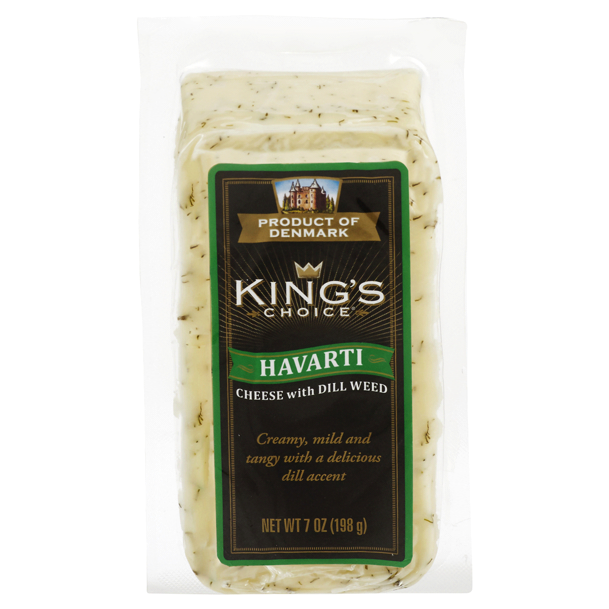 slide 1 of 2, King's Choice Havarti With Dill 7 Oz, 7 oz