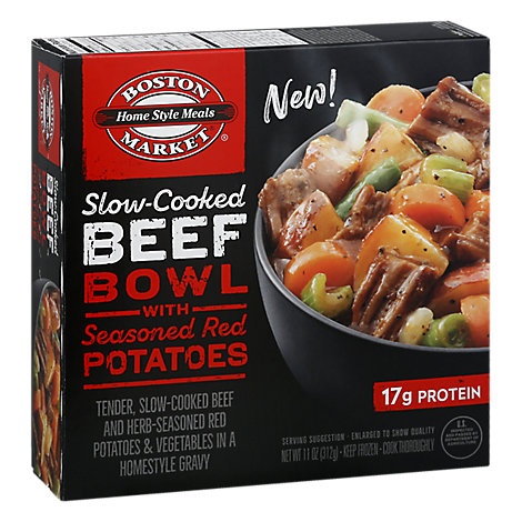 slide 1 of 1, Boston Market Home Style Meals Slow Cooked Beef Bowl With Seasoned Red Potatoes, 11 oz