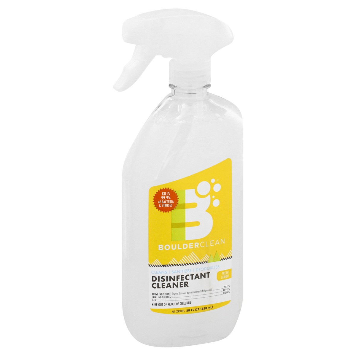 slide 2 of 12, Boulder Clean Fresh Lemon Disinfectant Cleaner 28 oz, 28 oz