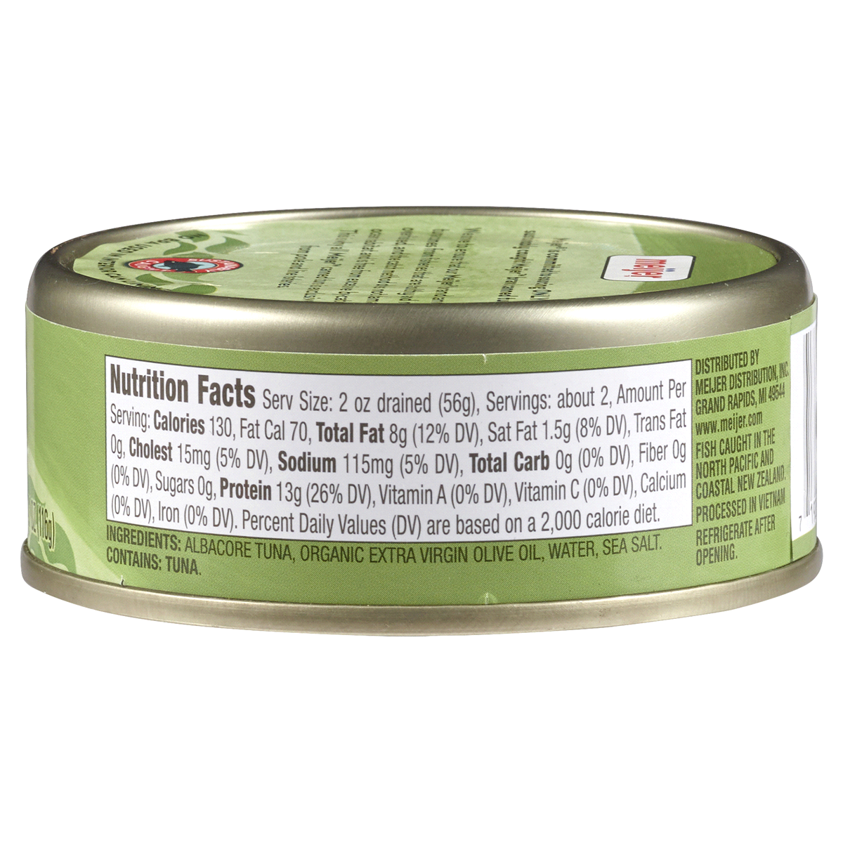 slide 5 of 5, Meijer Solid White Albacore Tuna In Extra Virgin Olive Oil, 4.1 oz