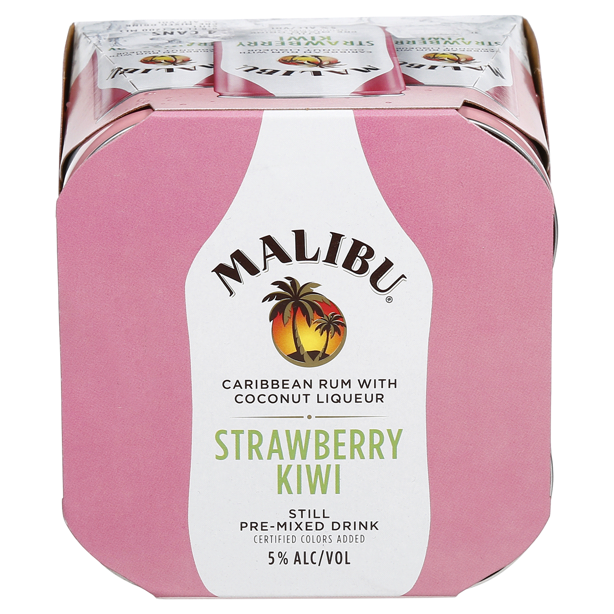 slide 6 of 7, Malibu Strawberry Kiwi Pre-Mixed Drink, 4 ct; 6.8 fl oz
