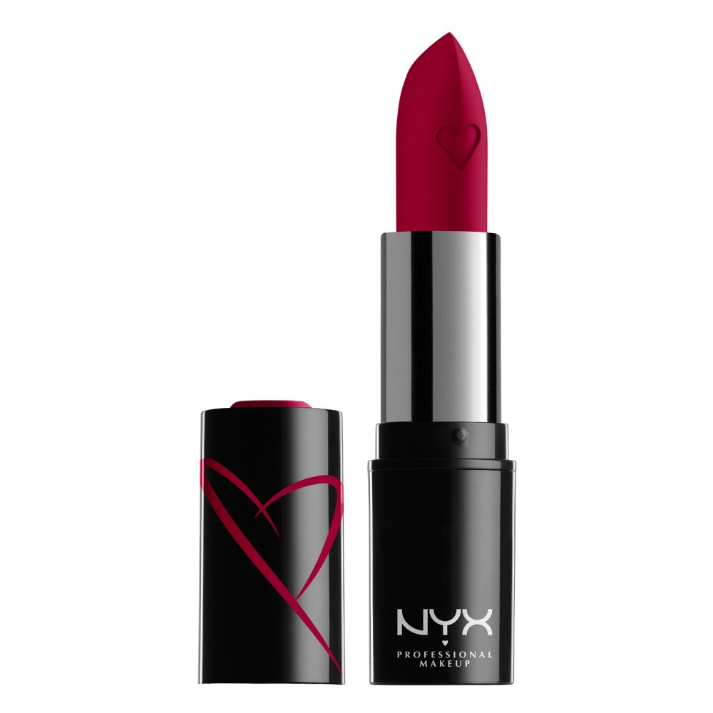 slide 1 of 4, NYX Professional Makeup Shout Loud Satin Lipstick Wife Goals - 0.12oz, 1.28 oz