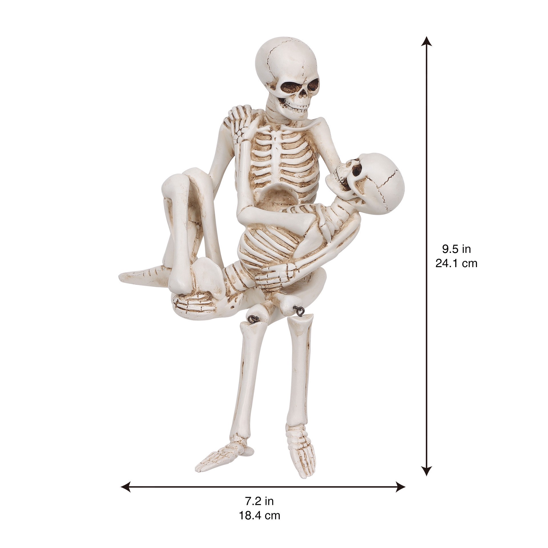 slide 4 of 6, 9.5" Skeleton Couple Hug Tabletop Decor By Ashland, 7.25 in x 3.75 in x 9.5 in