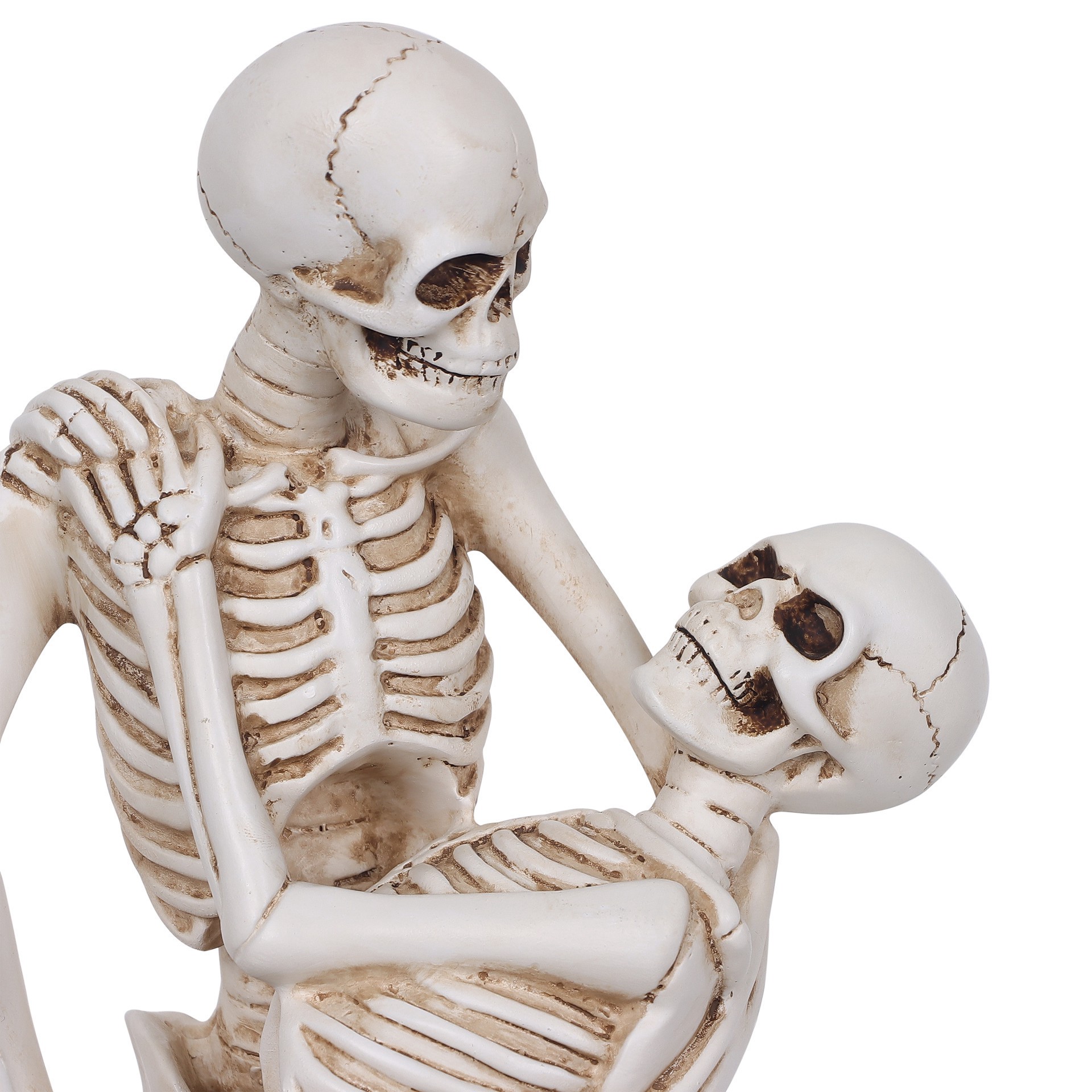 slide 2 of 6, 9.5" Skeleton Couple Hug Tabletop Decor By Ashland, 7.25 in x 3.75 in x 9.5 in