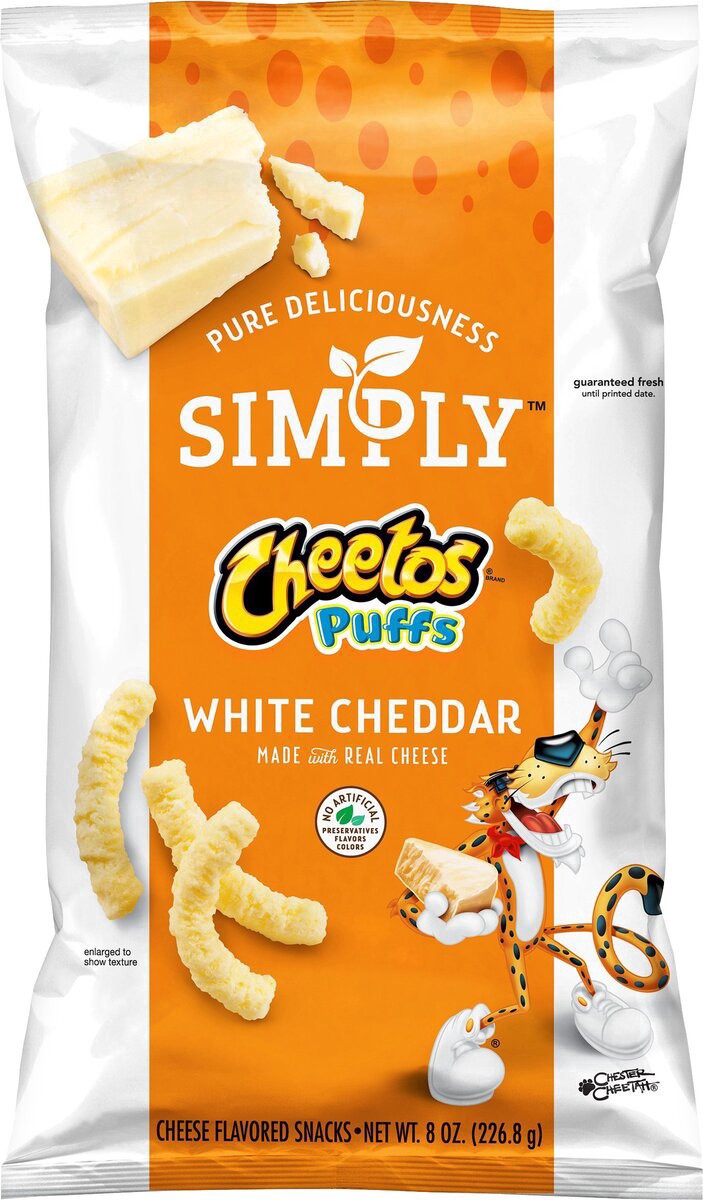 slide 2 of 3, Cheetos Cheese Flavored Snacks, White Cheddar Puffs, 8 oz