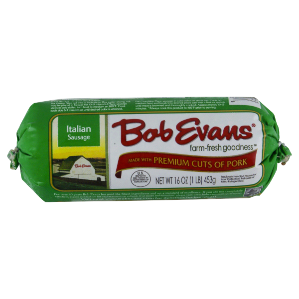 slide 1 of 1, Bob Evans Pork Sausage Roll, Italian, 16 oz