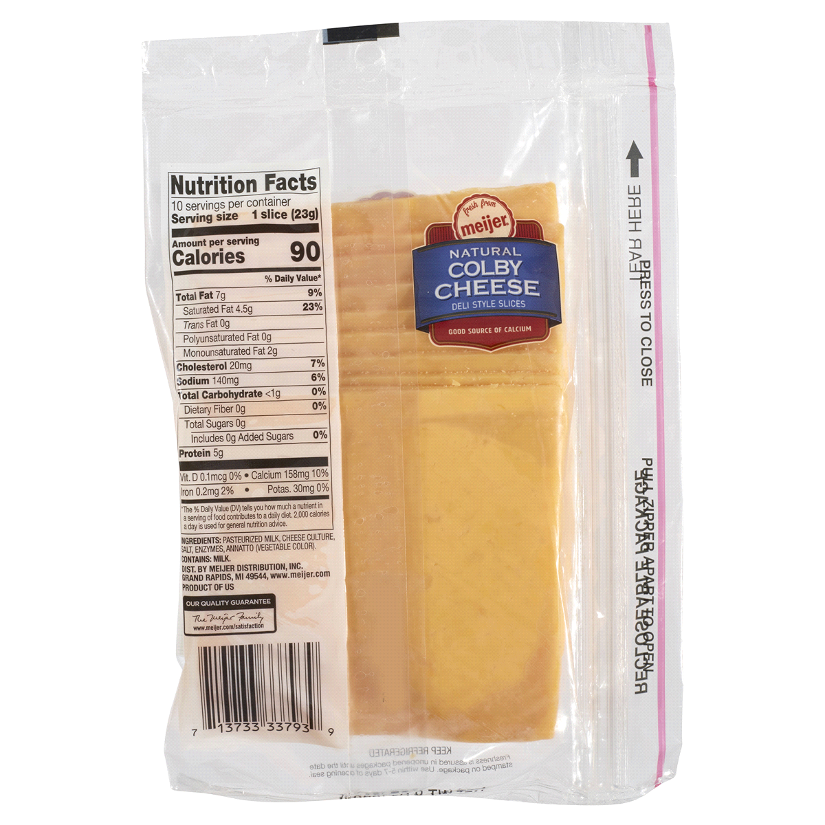 slide 2 of 2, Fresh from Meijer Colby Cheese Slices, 8 oz