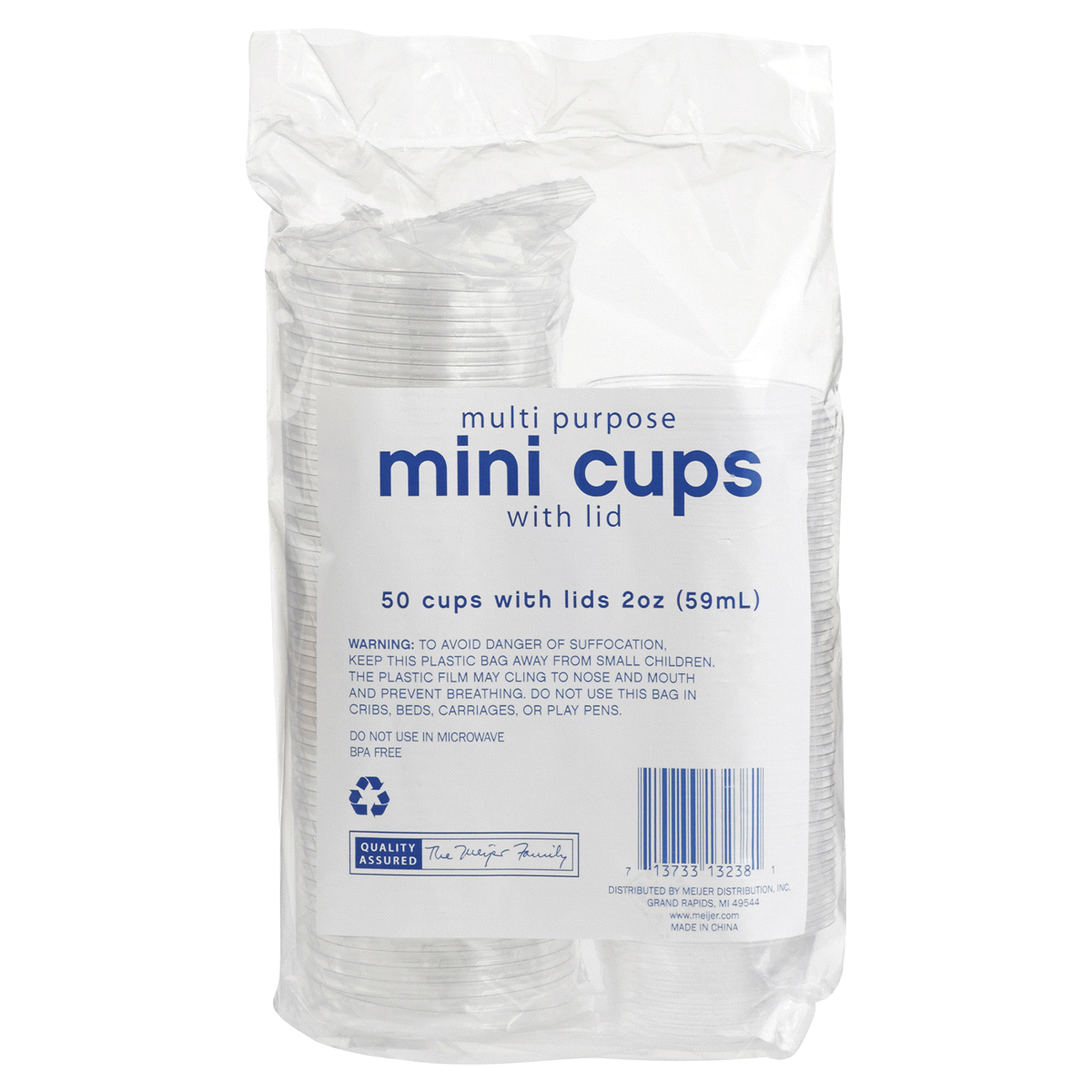 slide 2 of 2, Meijer Mini Translucent Condiment Cups, 50 ct