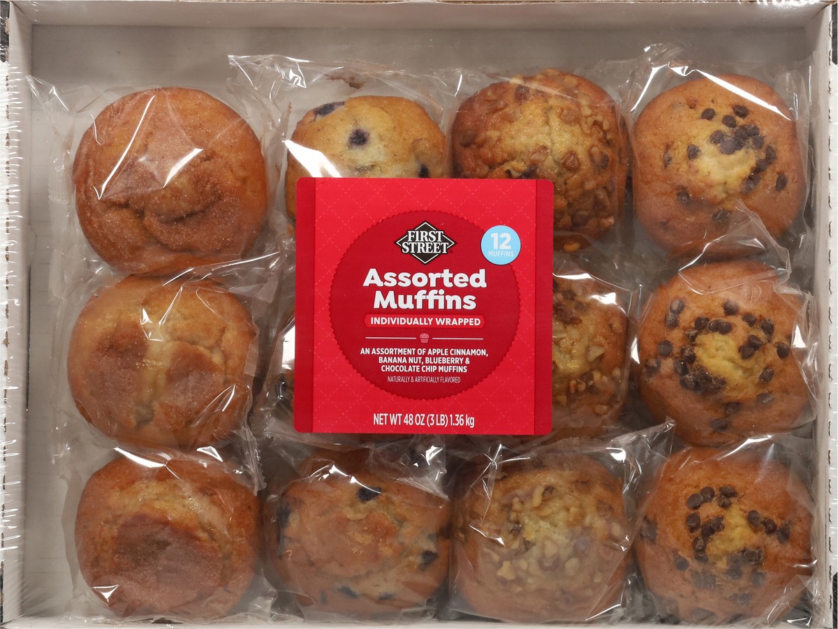 slide 11 of 14, First Street Large Muffins Iw, 48 oz