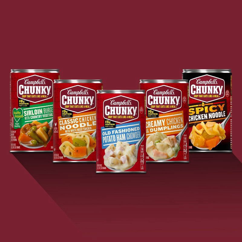 slide 5 of 6, Campbell's Creamy Cajun Style Chicken Alfredo Soup, 18.800 oz