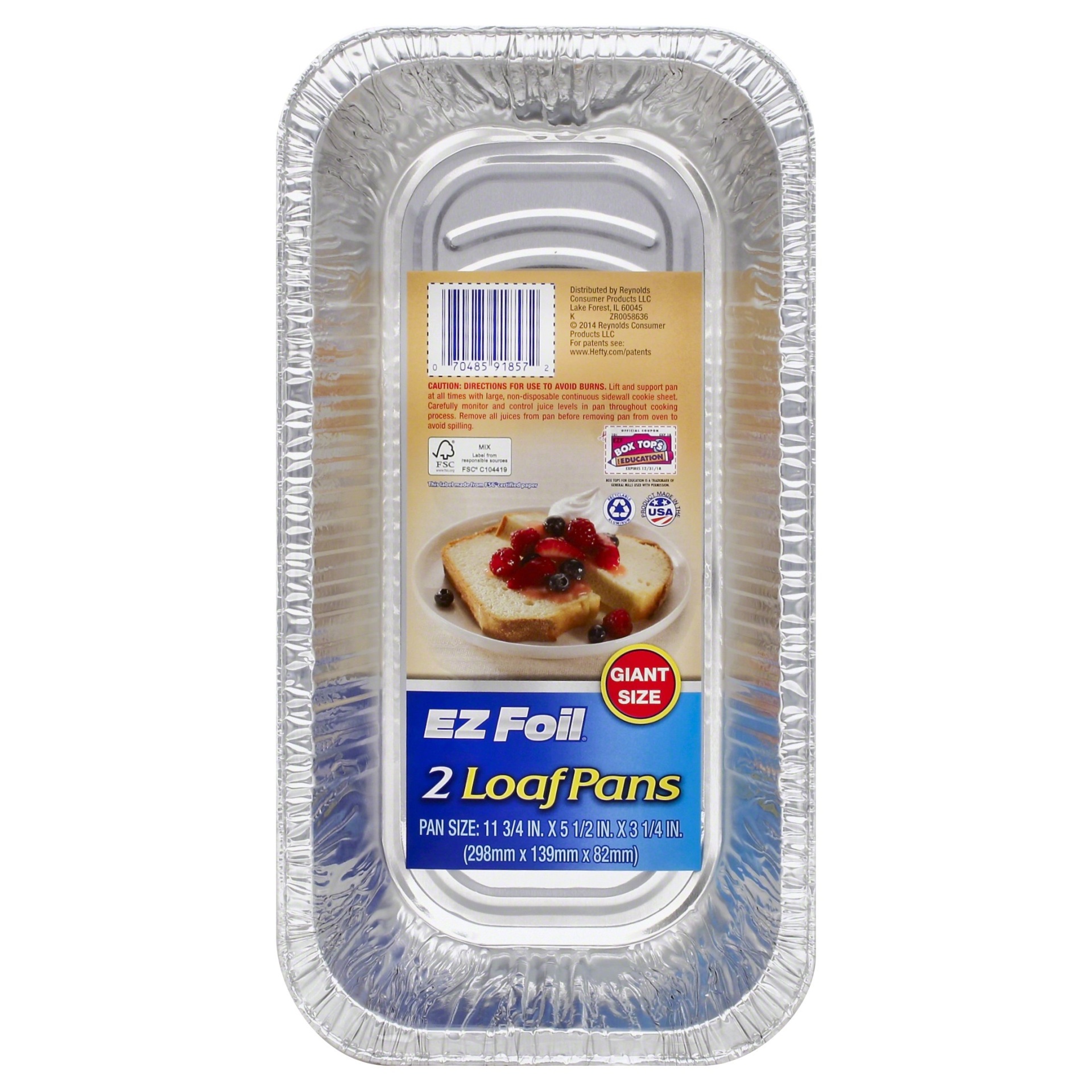 slide 1 of 4, EZ Foil Loaf Pans 2 ea, 2 ct