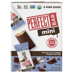 Perfect Bar Mini Gluten-Free Chocolate Covered Peanut Butter Protein Bar, 6 count, 1.05 oz