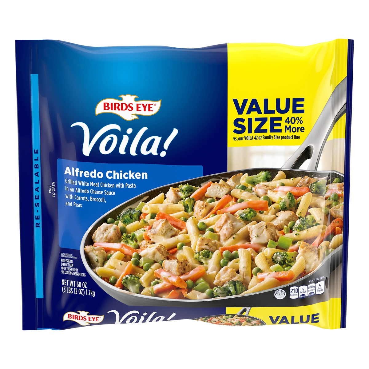 slide 1 of 1, Birds Eye Voila! Value Size Alfredo Chicken, 60 oz