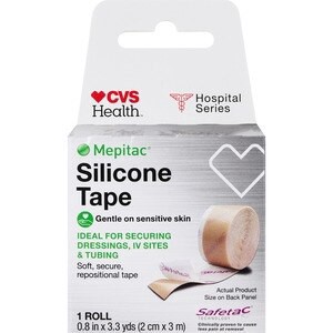 slide 1 of 1, CVS Health Mepitac Soft Silicone Tape, 1 ct