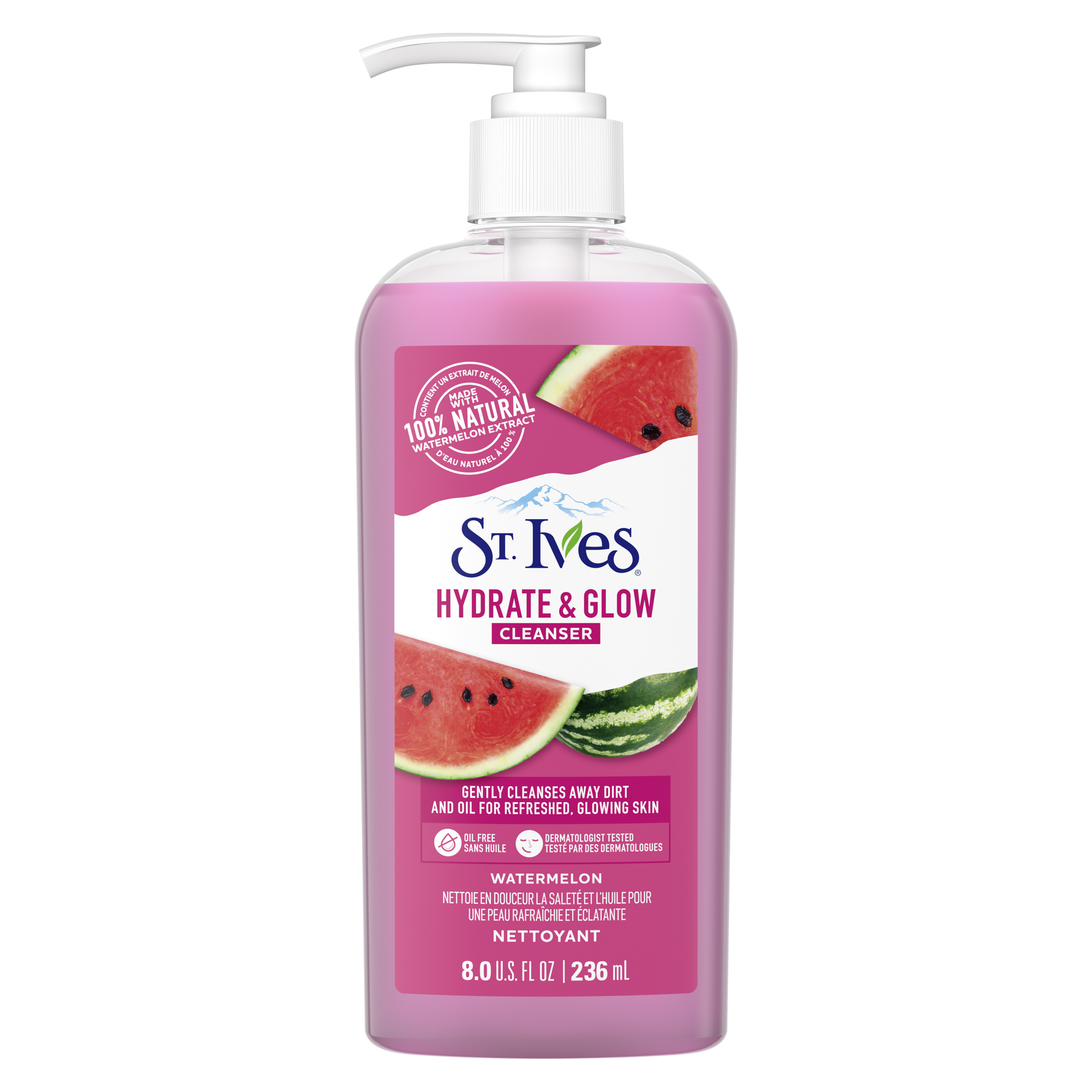 slide 2 of 4, St. Ives Hydrate & Glow Face Cleanser Watermelon, 8 oz, 8 oz