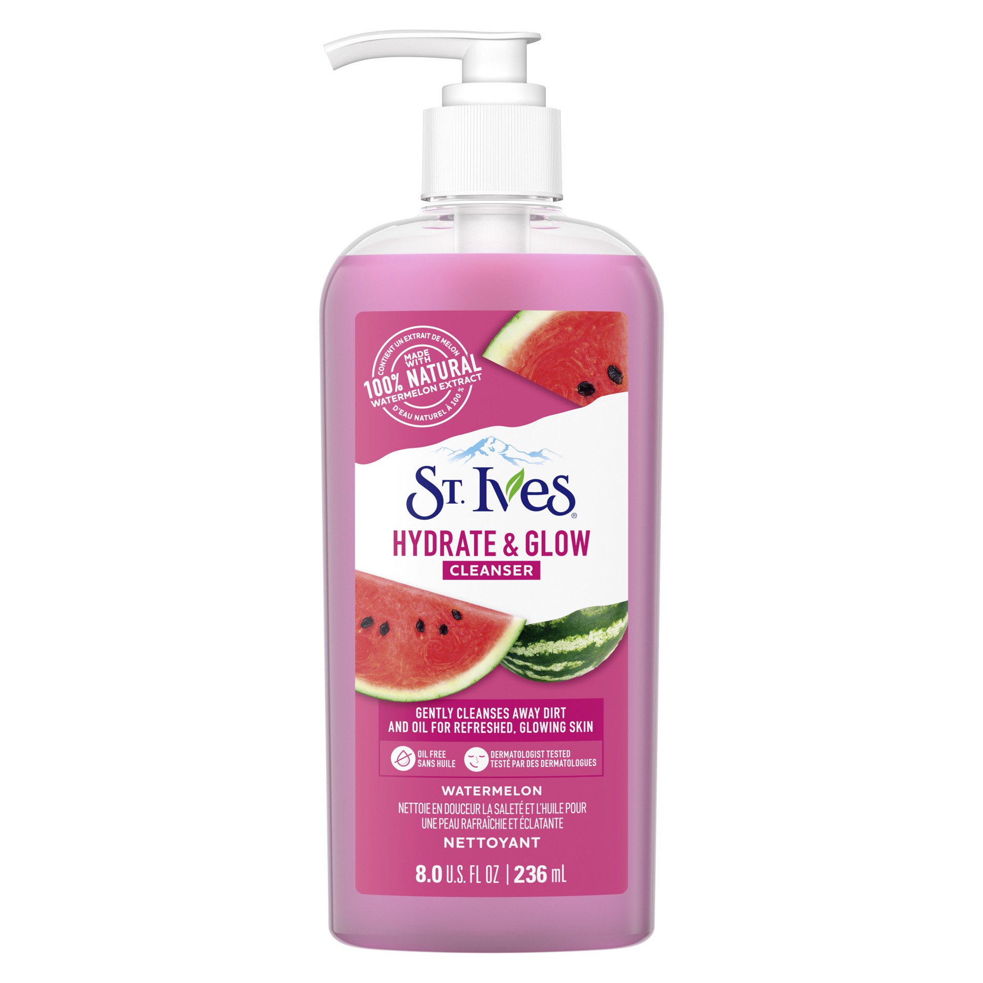 slide 1 of 4, St. Ives Hydrate & Glow Face Cleanser Watermelon, 8 oz, 8 oz