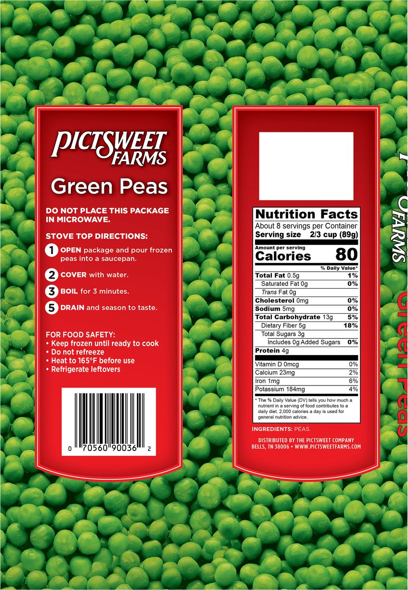 slide 3 of 3, PictSweet Green Peas, 24 oz