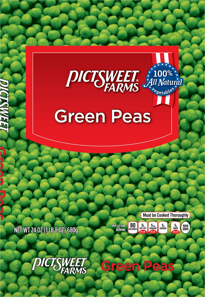 slide 2 of 3, PictSweet Green Peas, 24 oz