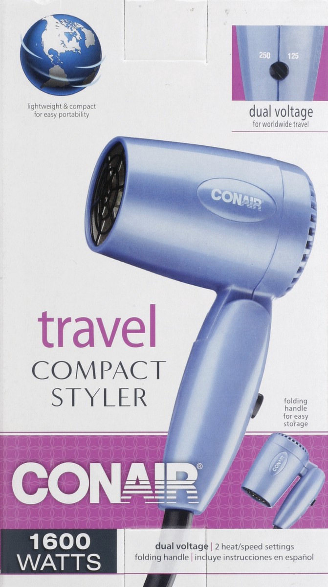 slide 4 of 5, Conair Travel Compact Styler 1600 Watts, 1 ct