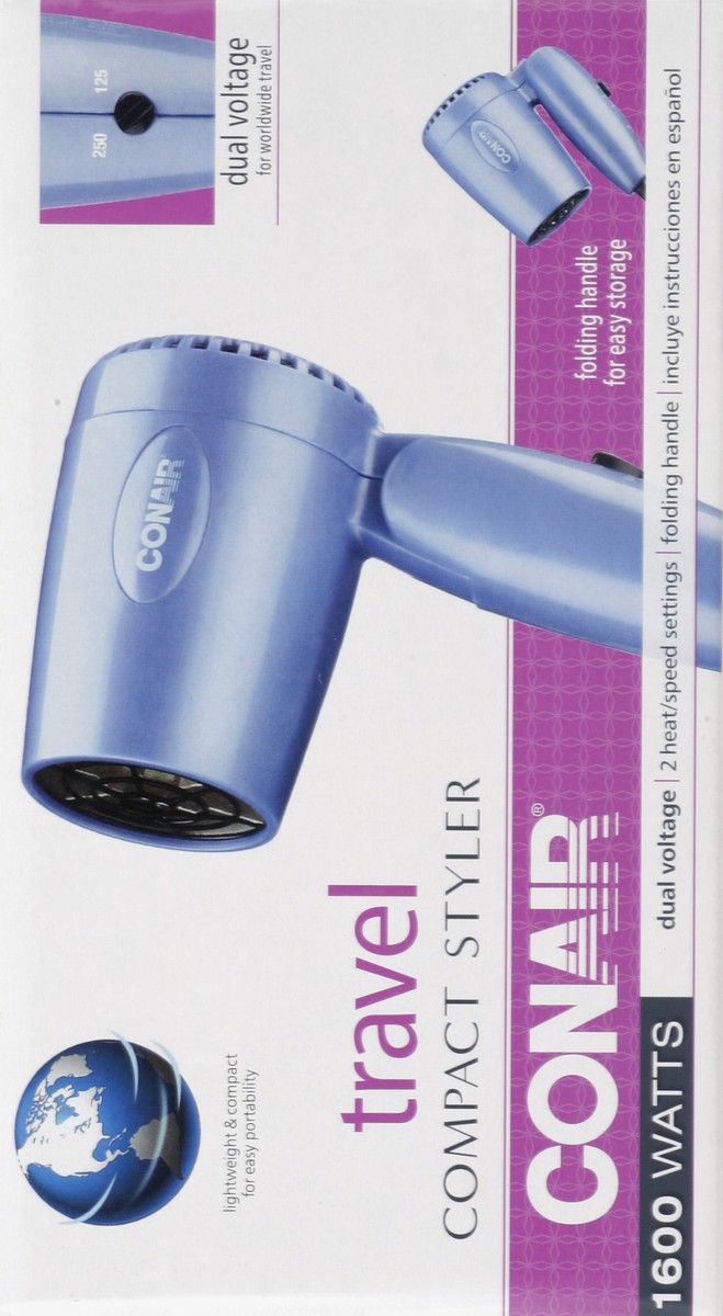 slide 5 of 5, Conair Travel Compact Styler 1600 Watts, 1 ct