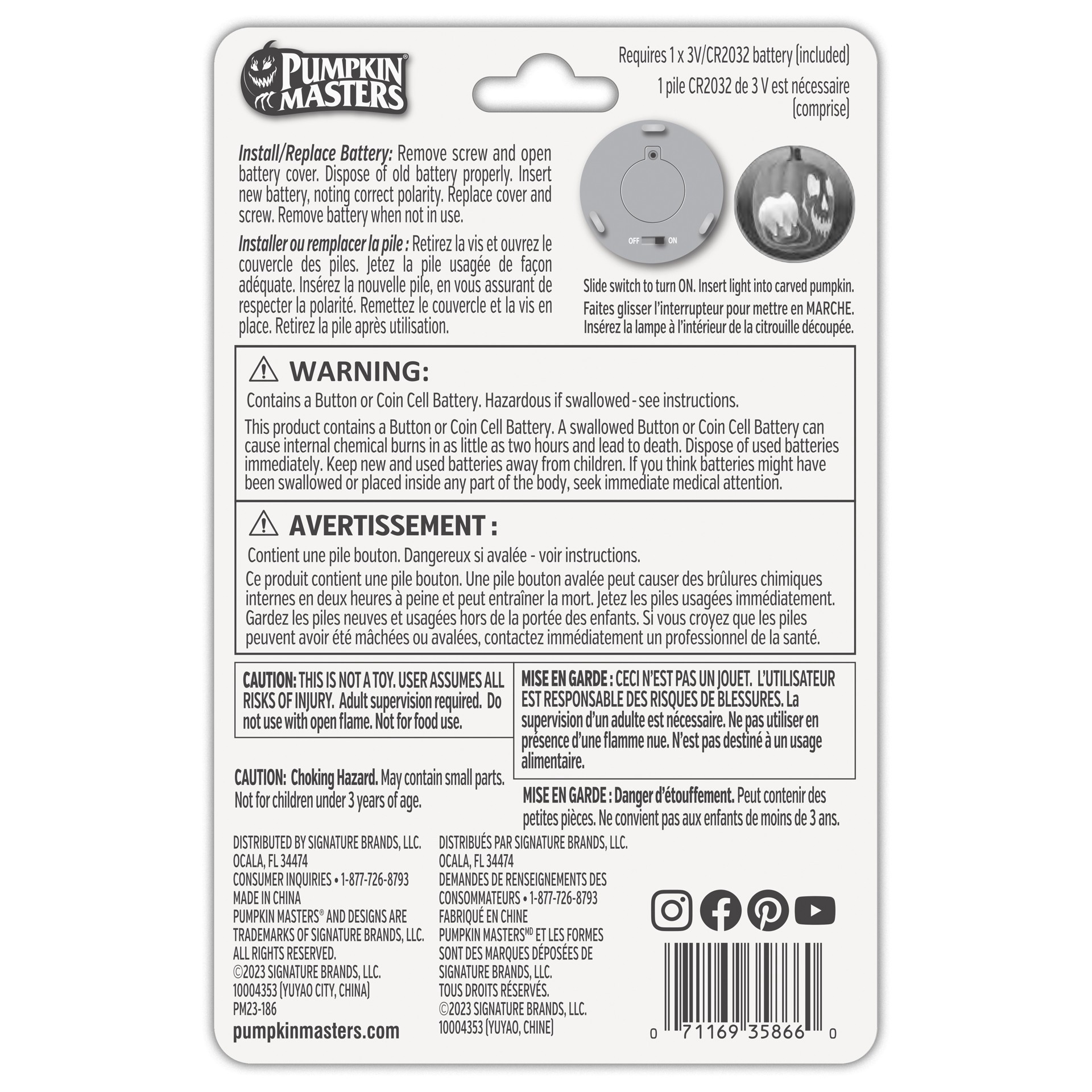 slide 2 of 3, Pumpkin Masters Xtreme Strobe Light Multicolored, 1 ct