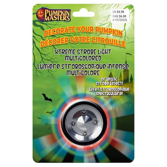 slide 1 of 3, Pumpkin Masters Xtreme Strobe Light Multicolored, 1 ct
