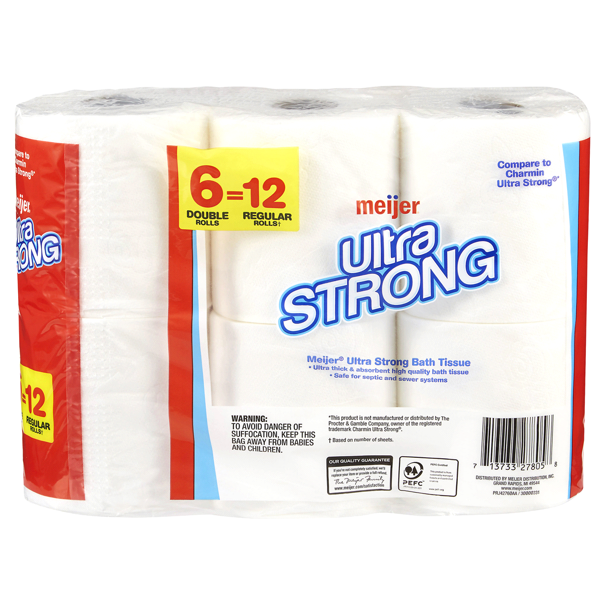 slide 3 of 3, Meijer Premium Ultra Strong Bath Tissue, 6 ct