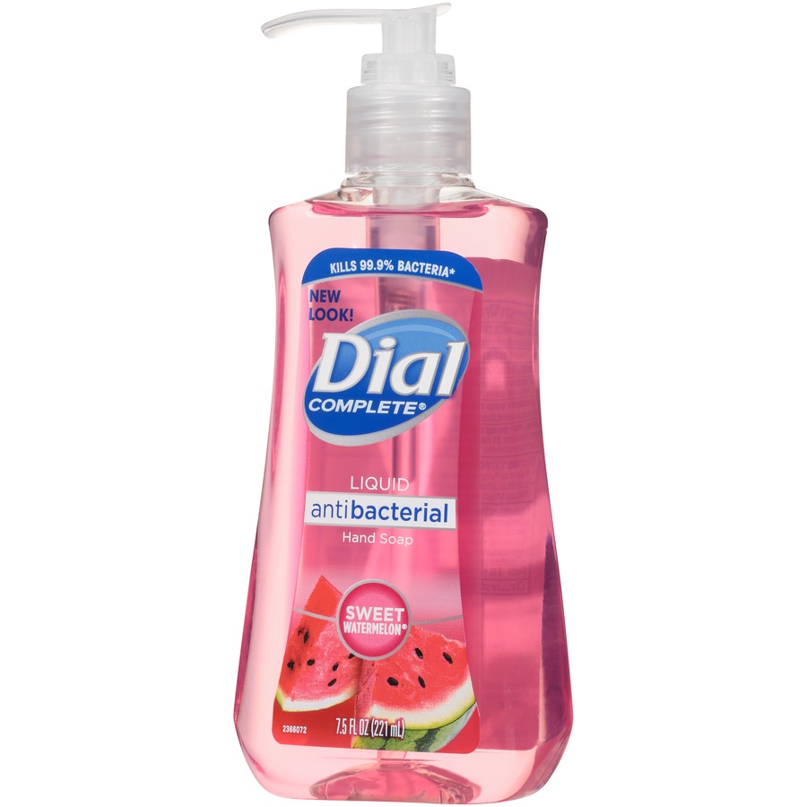 slide 3 of 6, Dial Sweet Watermelon Antibacterial Hand Soap, 7.5 oz