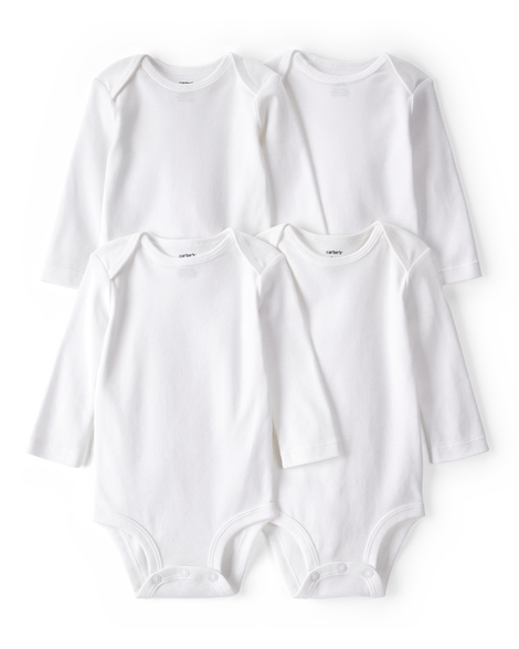 slide 1 of 2, carter's Long Sleeve Bodysuits, 4 ct 24 m