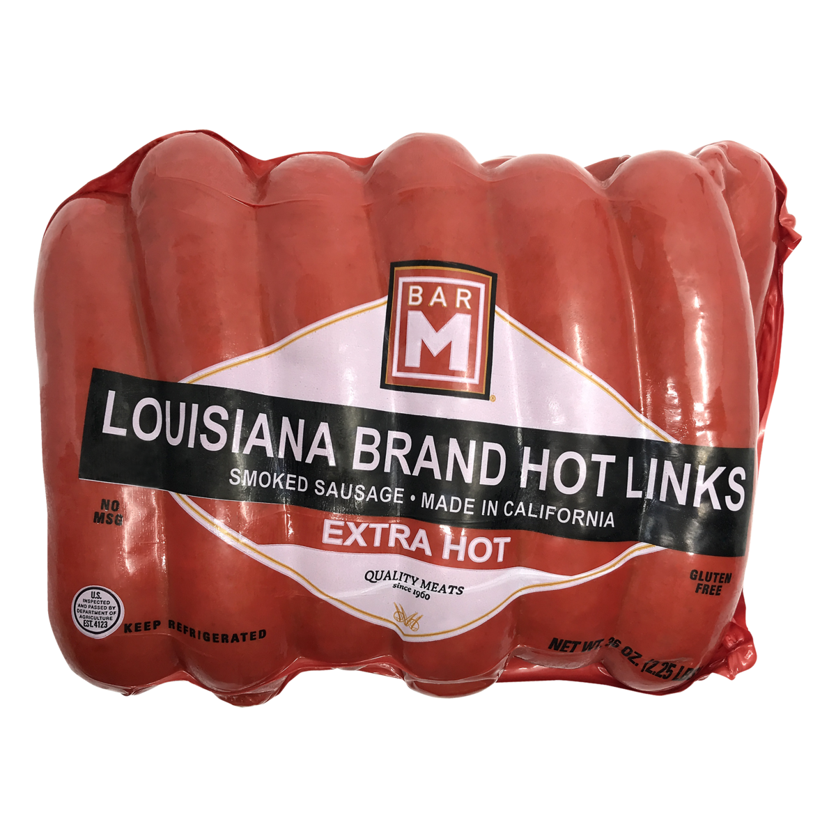 slide 1 of 1, Bar-M Louisiana Brand  Extra Hot Links, 36 oz