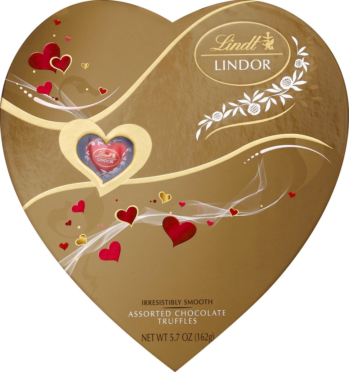 slide 3 of 3, Lindt Lindor Assorted Chocolate Truffles Valentine Heart, 5.7 oz